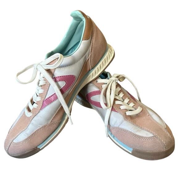 Women’s Tretorn x Free People Blush Blue Retro Sneakers Size 7 - Picture 1 of 9